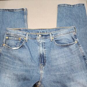 Levis 505 Regular Fit Straight Leg Mens Jeans 38x30 Medium Wash Blue Denim